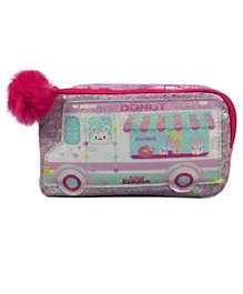 Smily Kiddos Teddy Theme Fancy Donut Pencil Case -  Pink