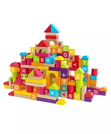MWSJ Multicolor Wooden Intelligence Building Blocks - 100 Pieces