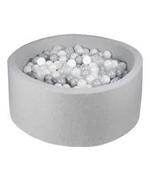 Ezzro Round Ball Pit With 200 Balls - Light Grey, Transparent, White