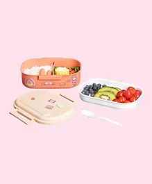 Star Babies Double Layer Lunch Box - Peach