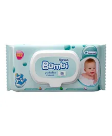 Sanita Bambi Baby Wet Wipes Protective Cream Wipes - 56 Pieces