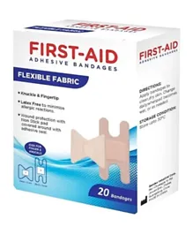 First Aid Flexible Fabric Bandages - 20 Pieces