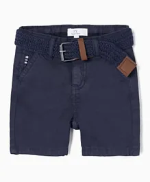 Zippy Shorts With Belt - Blue