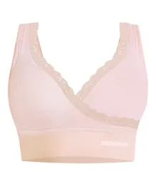 Sankom Premium Lace Maternity Bra - Pink