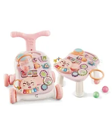 Little Angel 2 in 1 Baby Activity Walker and Table - Pink