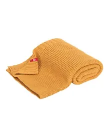 Vox Organic Knitted Blanket - Mustard