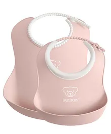 BabyBjorn Feeding Bib Set Pink - Pack of 2