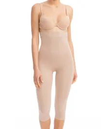FarmaCell 323  Women's High Waisted Push-Up Anti Cellulite Control Capri Leggings - Nude