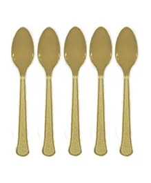 Party Center Heavy Weight Plastic Spoons - Gold