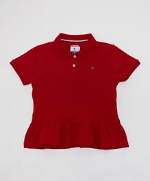 Beverly Hills Polo Club Ruffle Top - Red