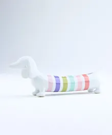 Pan Emirates Candy Dog Shape Stripe Toothbrush Holder - White