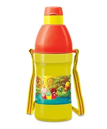 زجاجة مياه معزولة بلاستيكية من ميلتون كول جوي مع قشة - أصفر - 400 مل