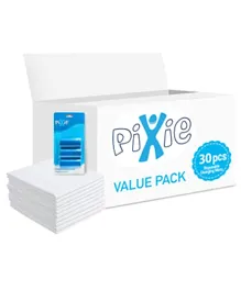 Pixie Combo of Changing Mat + Blue Dispenser Refill Rolls Nappy Bags - Value Pack of 2