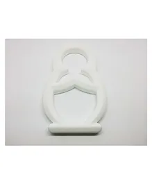 One.Chew.Three Babushka Silicone Teether - White