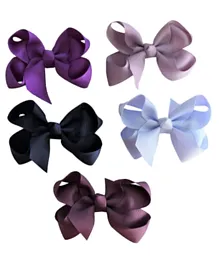 Viva La Bow Purple Bow Clip - Pack of 5
