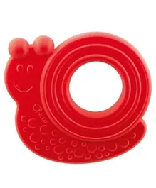 Chicco ECO+ Molly The Snail Teether Baby Rattle - Red