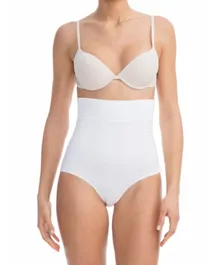 FarmaCell Shape 601 High-Waisted Shaping Control Knickers With Flat Tummy Effect - White