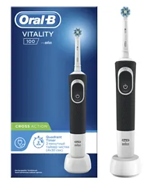 Oral-B Vitality-100 Cross Action Rechargeablre Toothbrush - Black