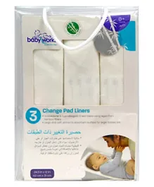 Babyworks Rayon from Bamboo Change Pad Liners - White