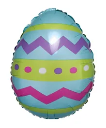 Party Centre Easter Egg Stripes & Chevron Junior Shape Foil Balloon - Pack of 1