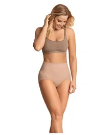 Mums & Bumps Leonisa Postpartum Panty with Adjustable Belly Wrap for Natural or C-Section Birth - Nude