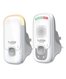 Hubble Connected Listen Glow Audio Baby Monitor With Wireless Dect Connection - White