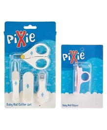 Pixie  Baby Nail Cutter Set + Baby Nail Clipper - Pink