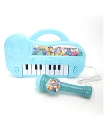Electronic Organ With Microphone Musical Toy Set - Blue