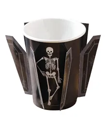 Ginger Ray Pop Out Skeleton Coffin Paper Halloween Cups - Pack of 8
