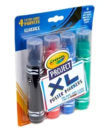 Crayola XL Poster Classic Color Markers Multicolor - Pack of 4