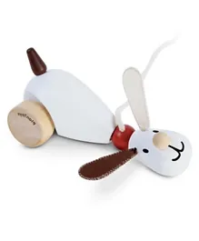 Plan Toys Wooden Sit N Walk Puppy Sustainable Play - White