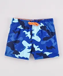 Minoti Camouflage  Print Board Shorts - Blue