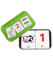 UKR Cognitive Puzzle Animal & Numbers Cards - 31 Pieces