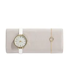 Stackers Grey Velvet Watch & Bracelet Pad - White