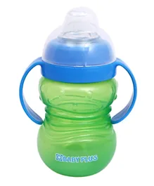 Baby Plus Training Bottle with Handle  Green - 266 ml