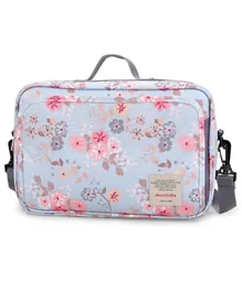 Little Story Baby Diaper Changing Clutch Kit - Floral Grey