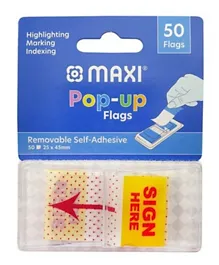 MAXI Self Adhesive Pop-Up 'SIGN HERE' Arabic Flags - 50 Pieces