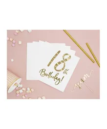 PartyDeco 18th Birthday Napkins - Pack of 20