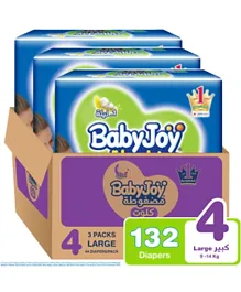 BabyJoy Cullotte Jumbo Diapers Pack of 3 Large Size 4 - 44 Pieces each