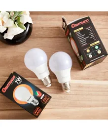 HomeBox Oshtraco 7W E27 LED Bulb Set Warm White - 2 Pieces