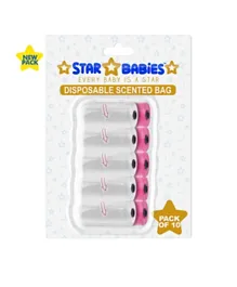 Star Babies Scented Bag Blister Pink & White - Pack of 10 (15 Each)