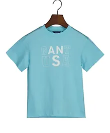 Gant Oversized Gant USA Graphic T-Shirt - Blue