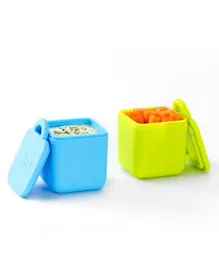 Omiebox OmieDip Containers Set Blue & Lime - 2 Pieces