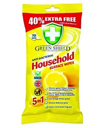 Greenshiield Anti-Bacterial Household Surface Wipes - 70 Pieces