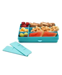 Melii Snackle Box with Removable Divider Turquoise  - 114mL