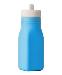 OmieBox Reusable Silicone Water Bottle Blue - 257mL
