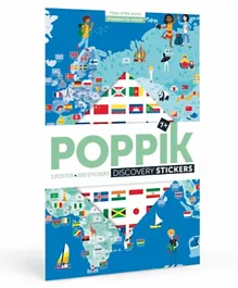 Poppik Sticker Poster Discovery Flags - Blue