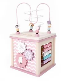 Woody Buddy Wooden Activity Cube - Pink