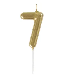 Unique Mini Gold Number Candle 7
