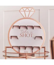 Ginger Ray Hen Party Drinks Shot Wall - Rose Gold
